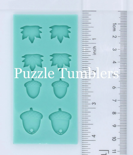 CUSTOM MOLD: Acorn and Leaf Earring Mold *May have a 14 Day Shipping Delay (P26)