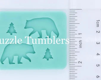 CUSTOM MOLD: Custom Bear Stud Mold with Trees *May have a 14 Day Shipping Delay (P30)