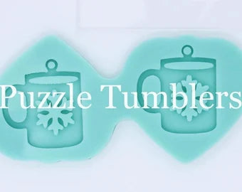 CUSTOM MOLD: Custom Coffee Snowflake Earring Mold *May have a 14 Day Shipping Delay (P91)