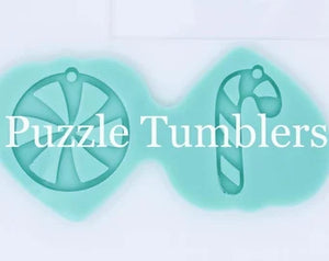CUSTOM MOLD: Custom Candy Cane Peppermint Earring Mold *May have a 14 Day Shipping Delay (P92)