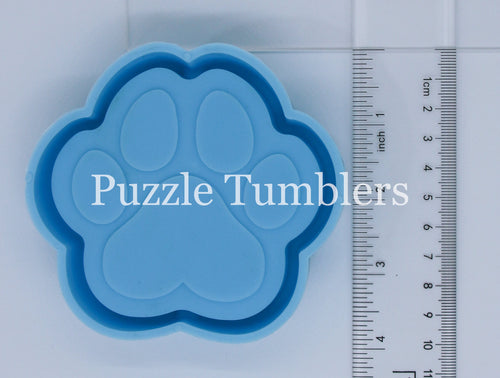 NEW - DUAL PAW PRINT ASHTRAY & COASTER - BLUE MOLD