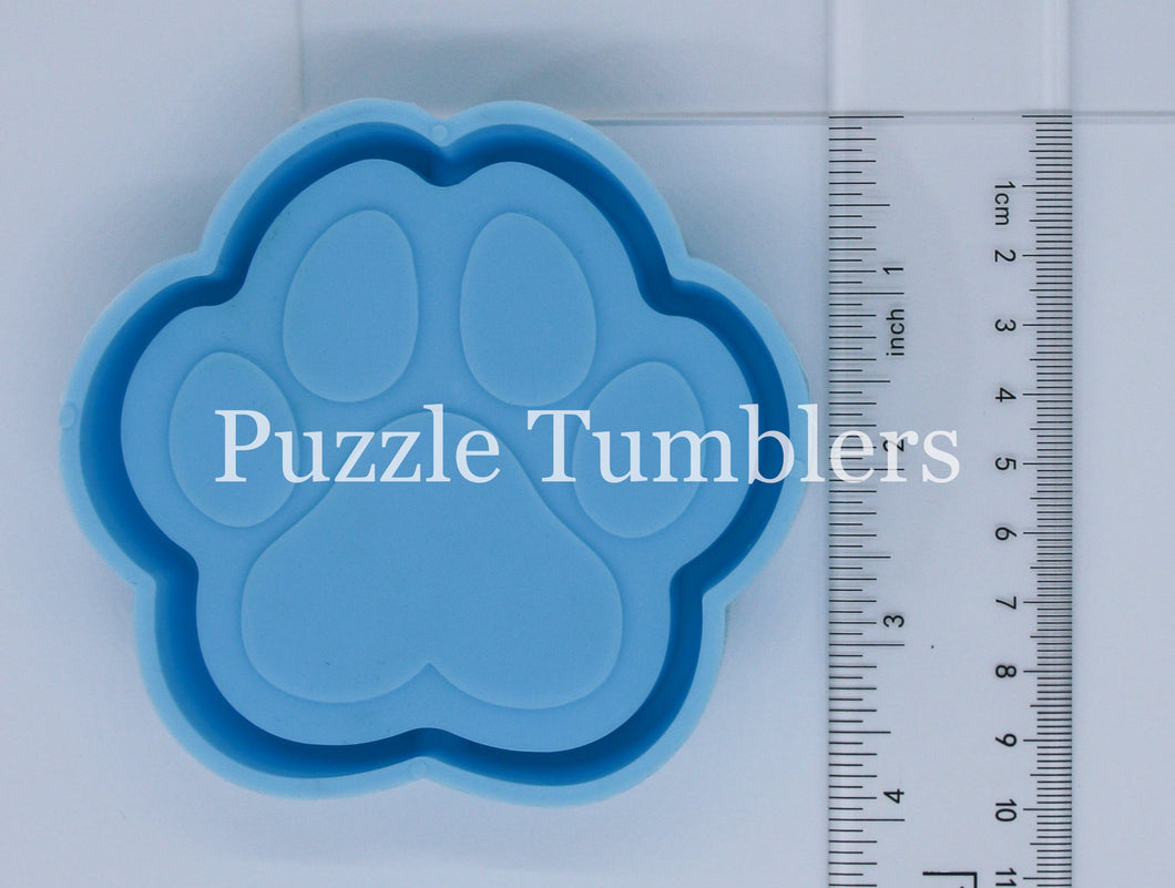 NEW - DUAL PAW PRINT ASHTRAY & COASTER - BLUE MOLD