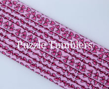 Load image into Gallery viewer, PINK HEART PRINT STRAWS (SOLD INDIVIDUALLY)