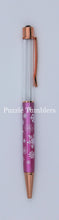 Load image into Gallery viewer, SNOWFLAKE ROSEGOLD - HOLIDAY FLOATING PENS WITH BLING TOP - DIY *NEEDS GROUP PHOTO