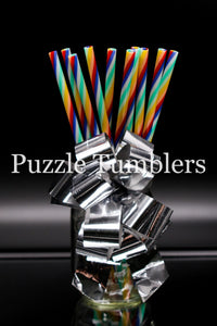 9.5" RAINBOW STRIPED STRAWS (SOLD INDIVIDUALLY)