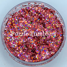 Load image into Gallery viewer, RASPBERRY HOLOGRAPHIC MEDIUM GLITTER