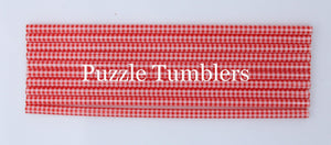 RED AND WHITE PLAID PRINT STRAWS (SOLD INDIVIDUALLY)