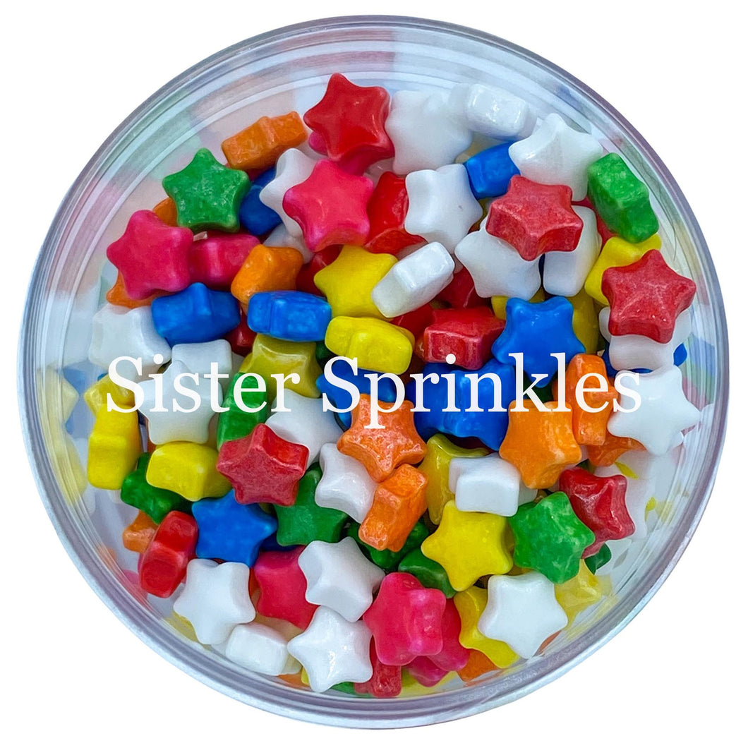 PREMIUM STARS (MULTI-COLOR) SHAPE SPRINKLES 2OZ BAG