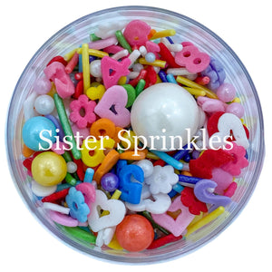 PREMIUM SPRING FLOWER & NUMBER CUSTOM MIX SPRINKLES 2OZ BAG