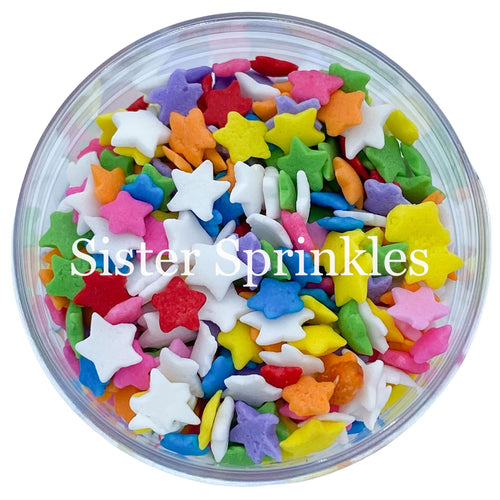PREMIUM MULI-COLOR STAR SHAPE SPRINKLES 2OZ BAG
