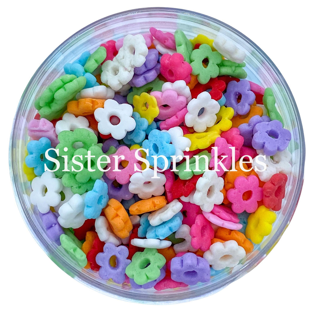 PREMIUM MULTI-COLOR FLOWER SHAPE SPRINKLES 2OZ BAG