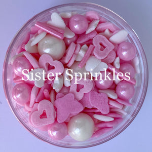 Sweet Pink Hearts - Platinum Sprinkles 2oz Bag (by weight)