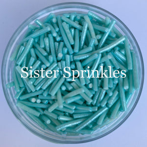 Deluxe Teal Sprinkles 2oz Bag (by weight)
