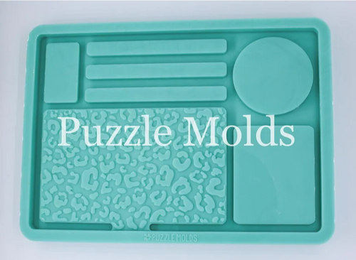 CUSTOM MOLD ROLLING TRAY WITH LEOPARD PRINT - XL  *May have a 14 Day Shipping Delay (T10)