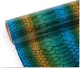 OMBRE GREEN, BLUE, YELLOW TURTLE SCALES HOLOGRAPHIC VINYL 12" x 5' ROLL