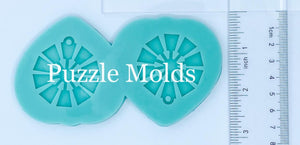 CUSTOM MOLD:  "WAGON WHEEL / WINDMILL" Earring Mold *May have a 14 Day Shipping Delay (E235)