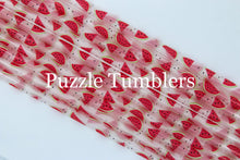 Load image into Gallery viewer, WATERMELON (TRANSPARENT) PRINT STRAWS (SOLD INDIVIDUALLY)