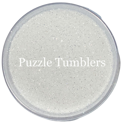 NEW - WHITE PICKET FENCE - IRIDESCENT FINE GLITTER