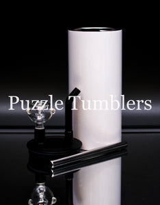 NEW 22OZ FATTY (COLD SMOKE / WATER PIPE) WITH TWIST LID SUBLIMATION TUMBLER - WHITE