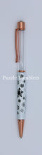 Load image into Gallery viewer, SNOWFLAKE ROSEGOLD - HOLIDAY FLOATING PENS WITH BLING TOP - DIY *NEEDS GROUP PHOTO