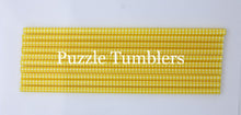 Load image into Gallery viewer, YELLOW AND WHITE PLAID PRINT STRAWS (SOLD INDIVIDUALLY)