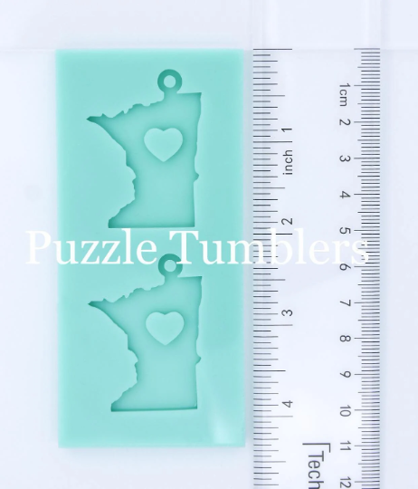 CUSTOM MOLD: State of Minnesota Earring Mold *May have a 14 Day Shipping Delay (B61)