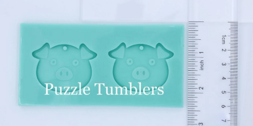 CUSTOM MOLD: Pig Earring Mold  *May have a 14 Day Shipping Delay (B76)