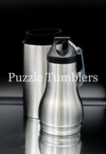 Load image into Gallery viewer, NEW 12OZ (3 PIECE) BEER BOTTLE COOLER + BOTTLE OPENER &amp; KOOZIE SLEEVE (BLACK)