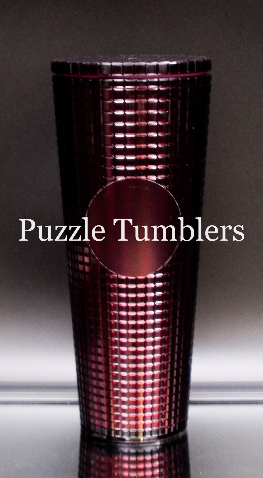 24OZ BERRY RED SQUARE STUDDED TUMBLER - NO LOGO