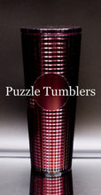 Load image into Gallery viewer, 24OZ BERRY RED SQUARE STUDDED TUMBLER - NO LOGO