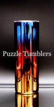 Load image into Gallery viewer, 20OZ SKINNY - BLUE RED AND ORANGE OMBRE CHROME