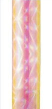 Load image into Gallery viewer, GEOMETRIC LINED HOLOGRAPHIC PINK &amp; YELLOW VINYL 12&quot; x 5&#39; ROLL