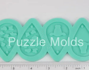 CUSTOM MOLD:  'DOUBLE MOO COW AND COW PRINT EARRINGS' Mold *May have a 14 Day Shipping Delay (D24)