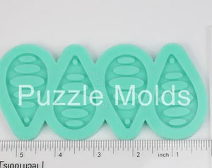 CUSTOM MOLD: Double Oval Drop Earring Mold MAY TAKE UP TO 14 DAYS SHIPPING (D19)