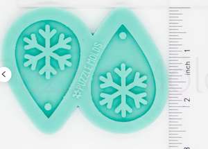 CUSTOM MOLD: SNOWFLAKE DROP EARRING *May have a 7-10 Day Shipping Delay (E145)