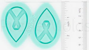 CUSTOM MOLD: RIBBON AWARENESS EARRING *May have up to a 14 Day Shipping Delay (E74)