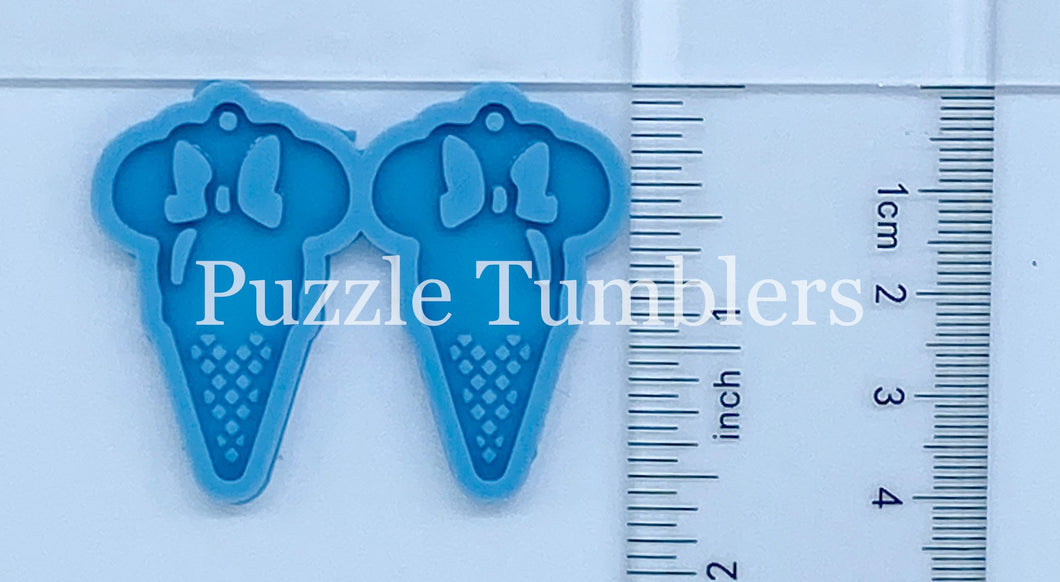 NEW ICE CREAM MOUSE - Blue Mold EARRINGS