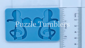 NEW - MOUSE EARS "D" STRAW TOPPER