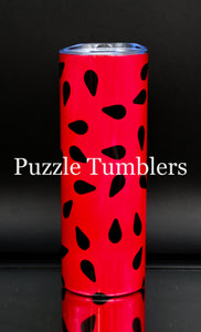 20OZ SKINNY STRAIGHT - WATERMELON *EXCLUSIVE TO PUZZLE TUMBLERS*