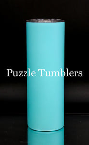 20OZ SKINNY SUBLIMATION - TEAL MATTE GLOW-IN-THE-DARK