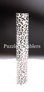 BLACK AND SILVER LEOPARD TEXTURED AND GLITTERED VINYL 12" x 5' ROLL