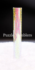 LEOPARD HOLOGRAPHIC YELLOW & ORANGE VINYL 12" x 5' ROLL