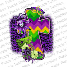 Load image into Gallery viewer, DIGITAL DOWNLOAD -MARDI GRAS CROSS - DESIGNED BY: JENNIFER SHORT 101