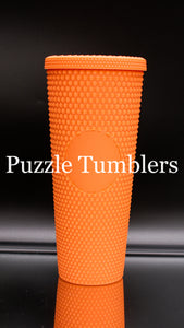 24OZ PEACH STUDDED TUMBLER - NO LOGO