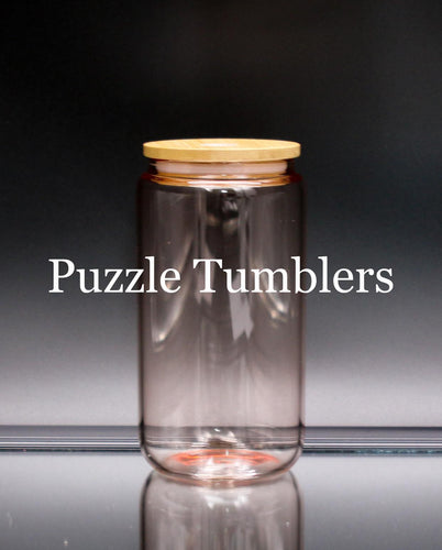 16OZ PINK SOLID TRANSPARENT SUMBLIMATION GLASS TUMBLER WITH BAMBOO LID
