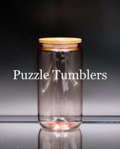 16OZ PINK SOLID TRANSPARENT SUMBLIMATION GLASS TUMBLER WITH BAMBOO LID