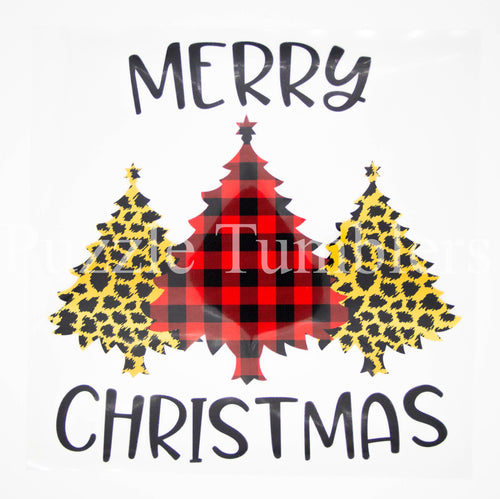 NEW 3 Tree BOLD Merry Christmas  T-Shirt Transfer $6.50/EACH