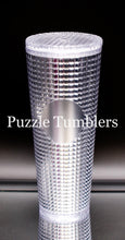 Load image into Gallery viewer, 24OZ SILVER SQUARE STUDDED TUMBLER - NO LOGO