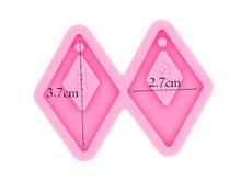 Load image into Gallery viewer, NEW Small &amp; Medium Diamond Hoop Earring Mold PINK