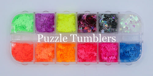 SOLID BUTTERFLY - SHAPE GLITTER PALLET